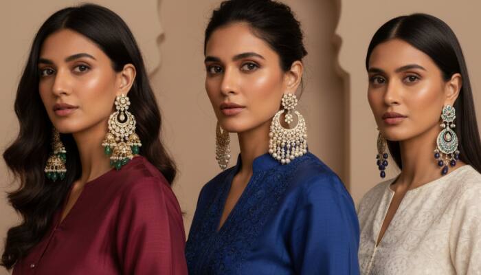 Diwali Sparkle: Elegant Kundan &amp; Pearl Earrings to Glam Up This Festive Season
