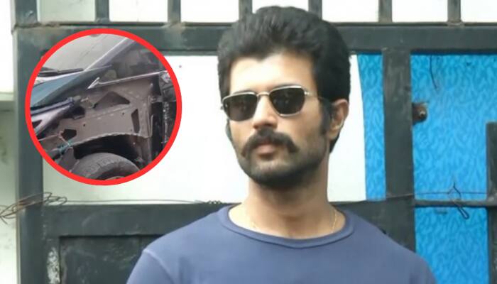Vijay Deverakonda Escapes Unhurt As His Car Meets With Accident Near Puttaparthi