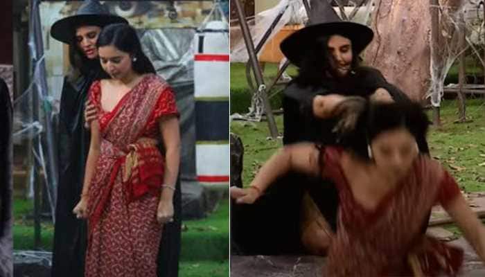 Bigg Boss 19 Day 44: Malti Chahar Pushes 'Saree-Clad' Tanya Mittal Into Pool; Neelam, Zeishan, Baseer, Ashnoor, Pranit &amp; Mridul Get Nominated