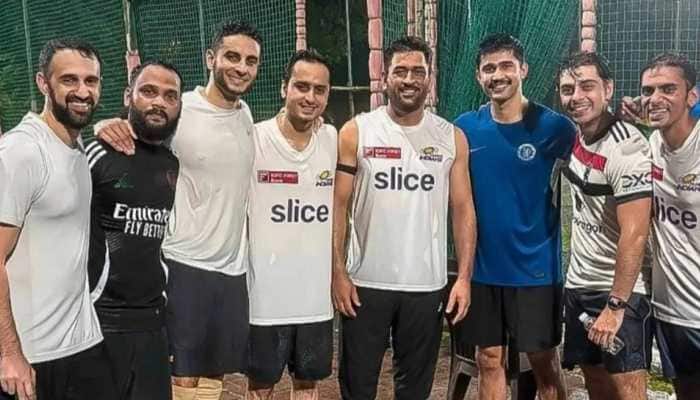 MS Dhoni Seen in Mumbai Indians Kit, Fans Wonder If CSK Legend Will Switch Teams Ahead Of IPL 2026