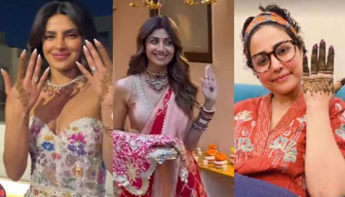Karwa Chauth 2025 Celebrity Latest Mehendi Designs: Priyanka Chopra, Shilpa Shetty, Hina Khan &amp; Others Share Beautiful Trendy Design