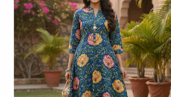 Gorgeous Floral Kurtis For Effortless Ethnic Look on Myntra.