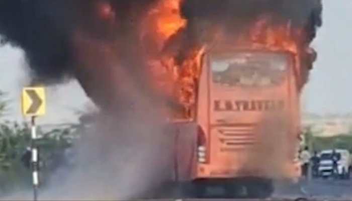  20 Killed As Bus Catches Fire Near Thaiyat Village On Jaisalmer-Jodhpur Highway