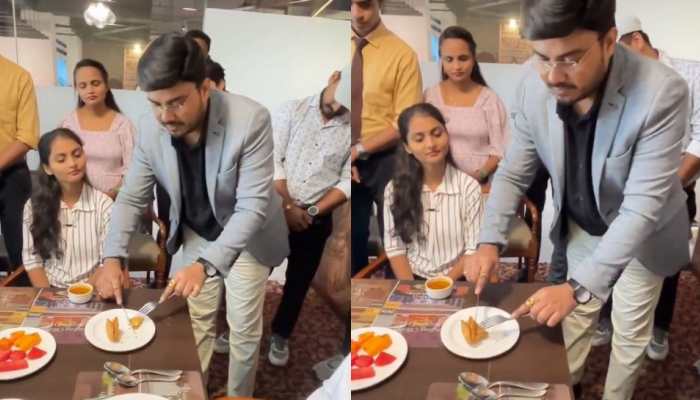 'My Ancestors Are Crying': Netizens Reacts To Man Eating Samosa With Fork And Knife