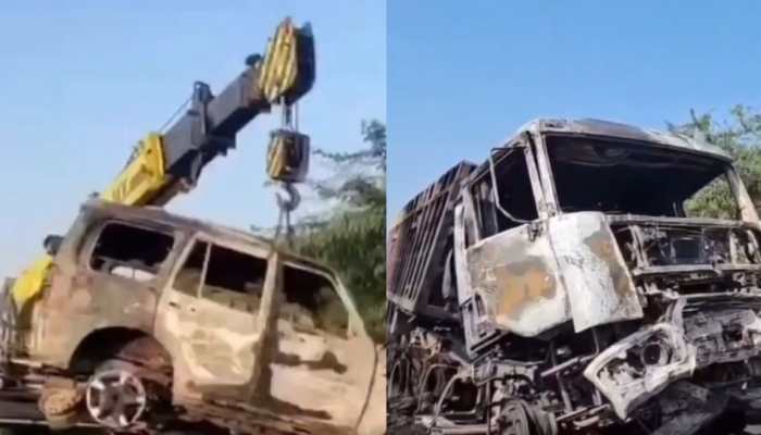 Four Burnt Alive After Scorpio Collides With Trailer In Rajasthan’s Balotra; Investigations Underway