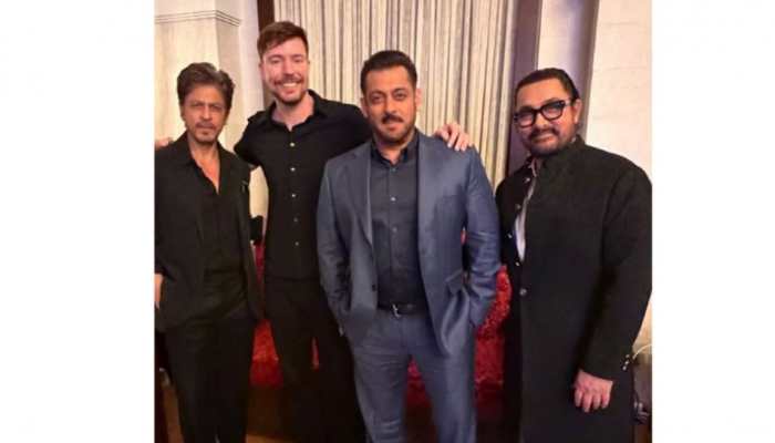 MrBeast Breaks Internet After Posing With Shah Rukh, Salman &amp; Aamir Khan In Riyadh