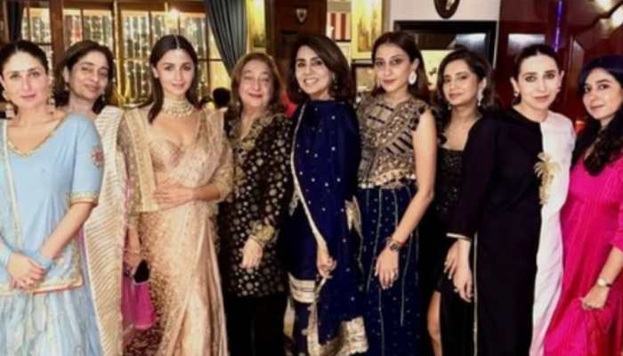 Alia Bhatt Joins Kapoor Family For Dhanteras Celebration, Poses With Neetu And Kareena Kapoor