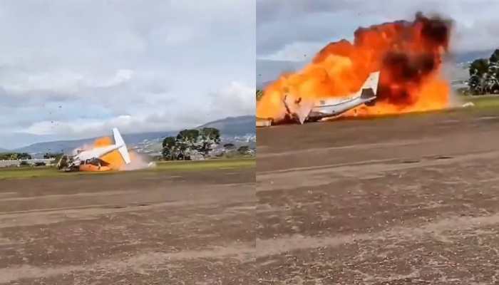 Plane Crashes Moments After Take-Off In Venezuela, Bursts Into Flames | Terrifying Video Captures The Chaos