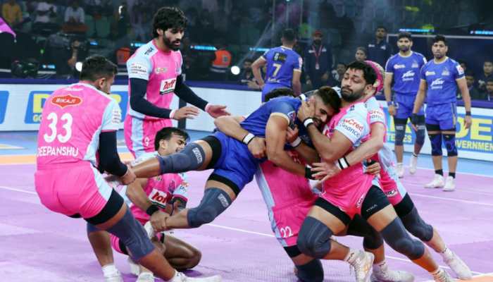 PKL 12: Aryan, Nitin Shine As Jaipur Pink Panthers Eliminate Defending Champions Haryana Steelers In Tight Play-In 1