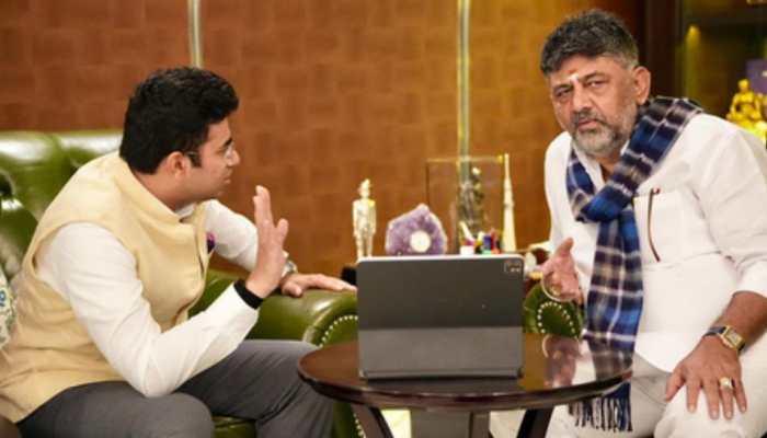 BJP MP Tejasvi Surya, Dy CM D.K. Shivakumar Discuss Bengaluru Tunnel Project Amid Growing Traffic Congestion
