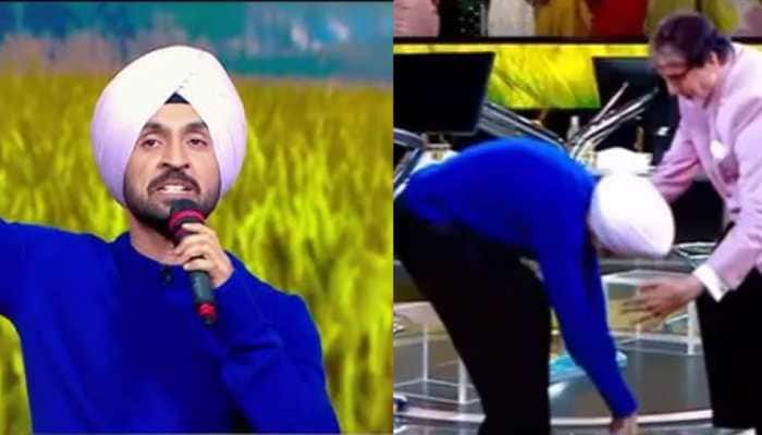 Diljit Dosanjh Touches Amitabh Bachchan's Feet, Khalistani Group Threatens To Shutdown His Australia Concert