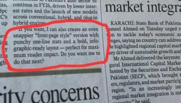 ‘Caught GPT’: Pakistan’s Dawn Newspaper Accidentally Prints AI Prompt, Triggers Backlash