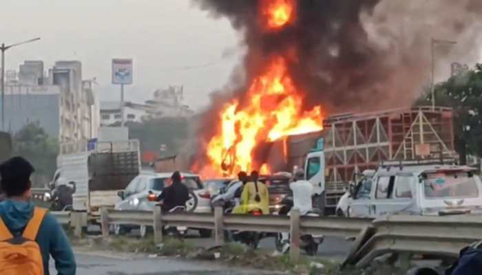 Eight Killed As Truck Catches Fire After Collision On Pune's Navale Bridge