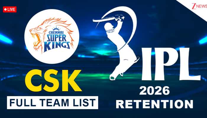 CSK Retained And Released Players List Ahead Of IPL 2026 Auction: Chennai Retain MS Dhoni, Ruturaj Gaikwad; Release Matheesha Pathirana; Check Full Squad 
