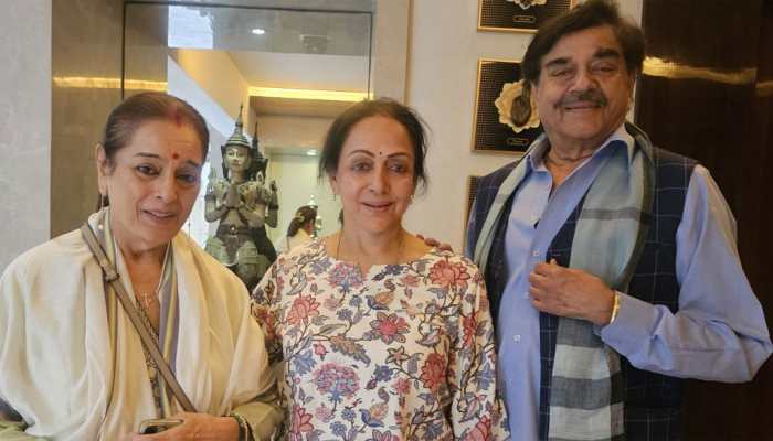 Shatrughan Sinha, Poonam Sinha Visit Hema Malini, Check On 'Elder Brother' Dharmendra's Health Update