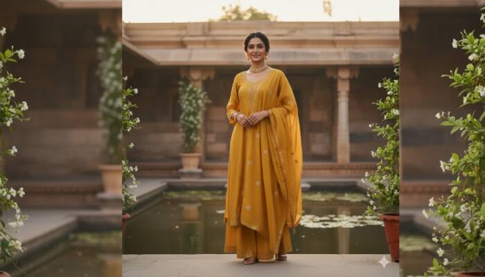 Elegant Women’s Suit Sets On Myntra For Haldi Ceremony 