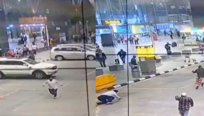 CISF Foils Knife Attack On Taxi Drivers At Bengaluru Airport- Watch