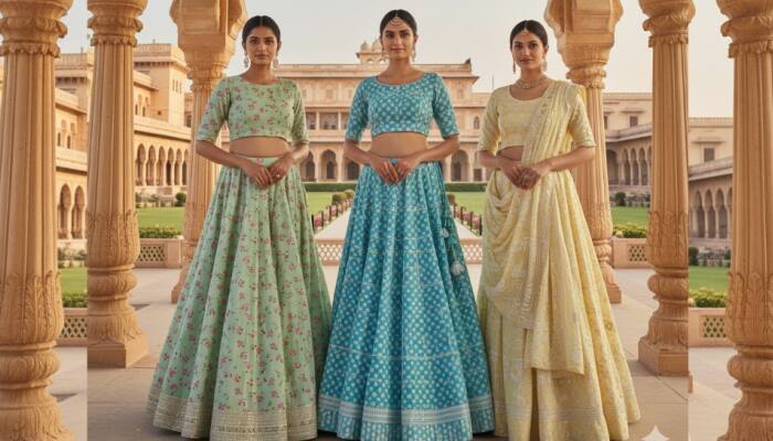 Best Semi Stitched Lehengas To Buy On Amazon for Wedding &amp; Festive Glam