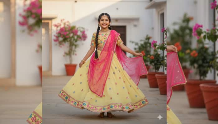 Graceful Girls’ Lehenga Sets For Festive Moments From Myntra