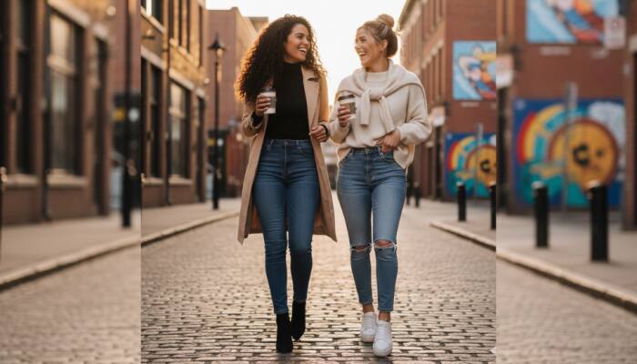 Trendy Women’s High-Waist Jeans for Stylish Comfort and Everyday Confidence