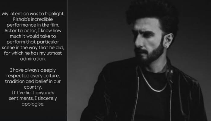 Ranveer Singh Apologises After Backlash For Mimicking Rishab Shetty At IFFI 2025, Says, 'My Intention Was...'
