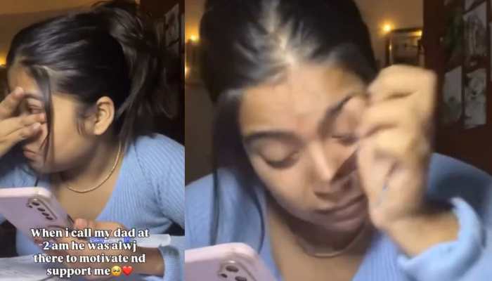 Medical Aspirant Breaks Down At 2 AM; Father’s Emotional Words Win Hearts Online
