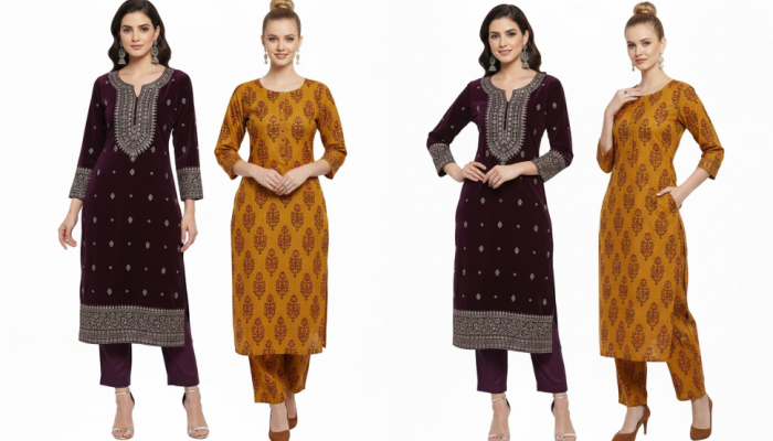 Stylish Winter Kurta Sets for Women That Look Elegant and Feel Warm
