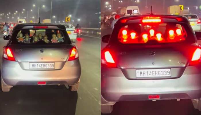 Viral Video: Pune Car Turns Heads With Seven Eerie Dolls On Rear Deck; Internet Calls It ‘Tatya Vinchu’s Ride’