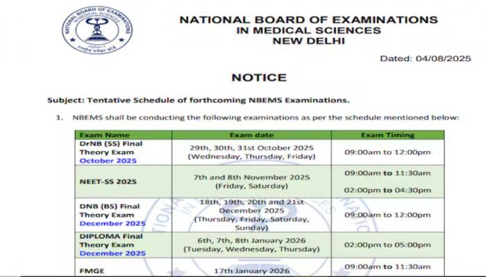NEET SS Exam 2025 City Slip Releasing Today: Check How To Download At natboard.edu.in