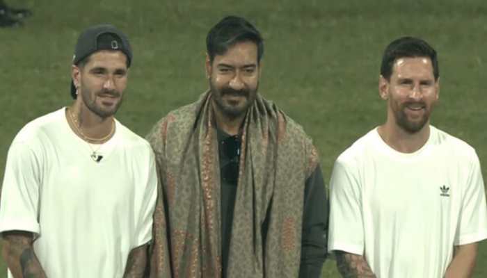 Ajay Devgn, Tiger Shroff Meet Lionel Messi, Luis Suarez, Rodrigo De Paul In Mumbai