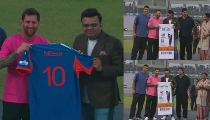 Jay Shah Presents Team India Jerseys To Lionel Messi, Suarez And De Paul