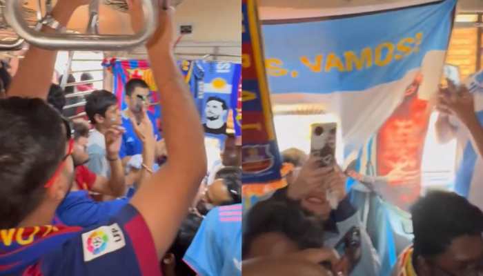 Messi In India: Fans Take Over Mumbai Local As GOAT Fever Runs Across Country | VIRAL VIDEO 