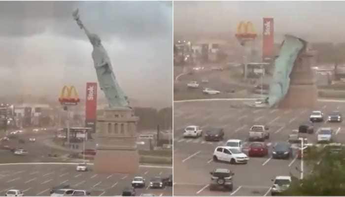 Viral Video: 79-Foot Havan Statue Of Liberty Collapses In Southern Brazil After Severe Storm; Probe On