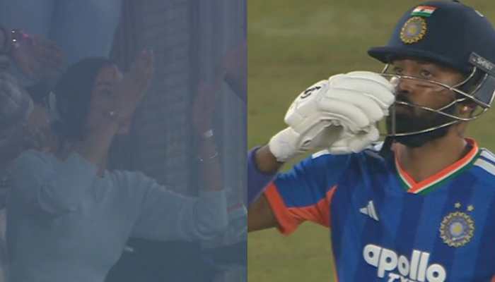 'Men In Love': Hardik Pandya Blows Flying Kisses To GF Mahieka Sharma After Blazing 16-Ball Fifty - WATCH