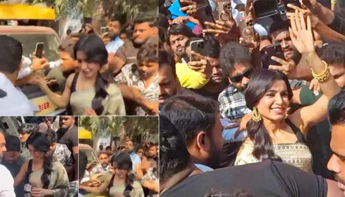 Viral Video Shows Samantha Ruth Prabhu Mobbed By Crowd In Hyderabad