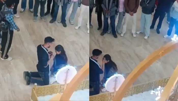 Ghaziabad Mall Proposal: Boyfriend Proposes Girlfriend For Marriage In ‘Filmy’ Style With Sindoor, Mangalsutra; Gets...