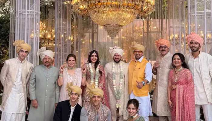 Hrithik Roshan Gets Papped At Cousin's Wedding, Father Rakesh Roshan Poses With Bride