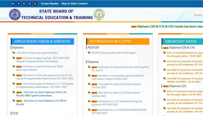 AP SBTET Result 2025 OUT At sbtet.ap.gov.in For Diploma And Pharmacy Exams- Check Direct Link To Download Here