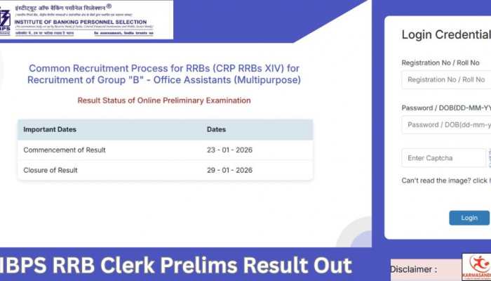 IBPS RRB Clerk Prelims Result 2025 Out: Check details here