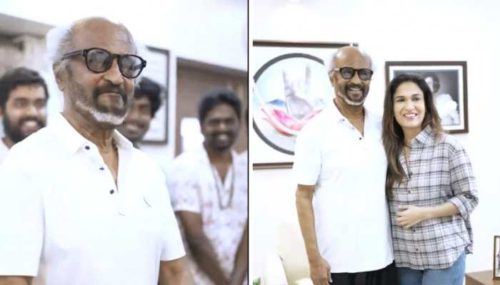 Soundarya Rajinikanth meets 'appa' in the sets of With Love.