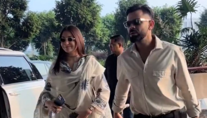 Virat Kohli and Anushka Sharma twin in white as they jet off together