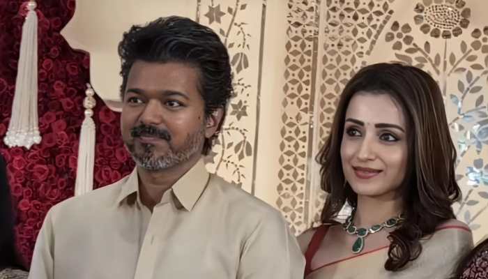 Vijay and Trisha attend Kalpathi Suresh’s son’s wedding reception together