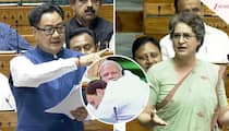 Kiren Rijiju takes swipe at Rahul with ‘hug and wink’ jibe, Priyanka retorts 