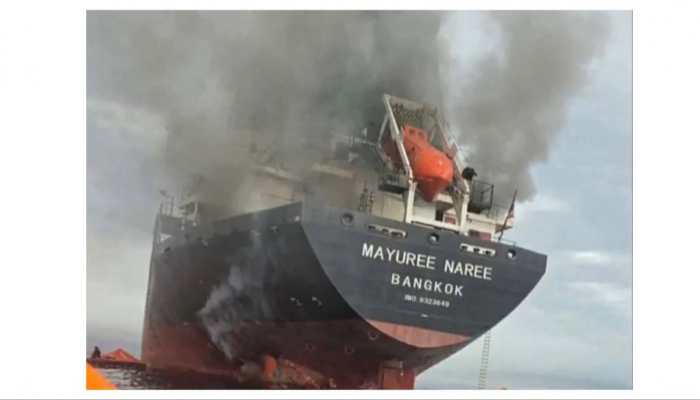 Thai cargo ship headed to Gujarat hit by missiles near Strait of Hormuz