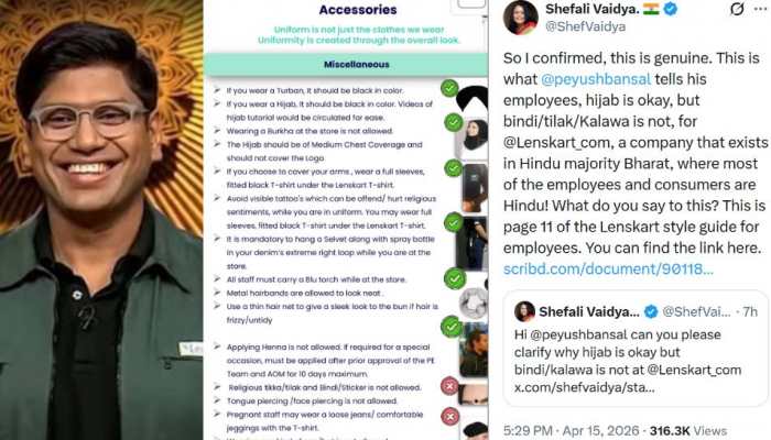'Hijab ok, but no...': Influencer makes claims; Lenskart founder clarifies