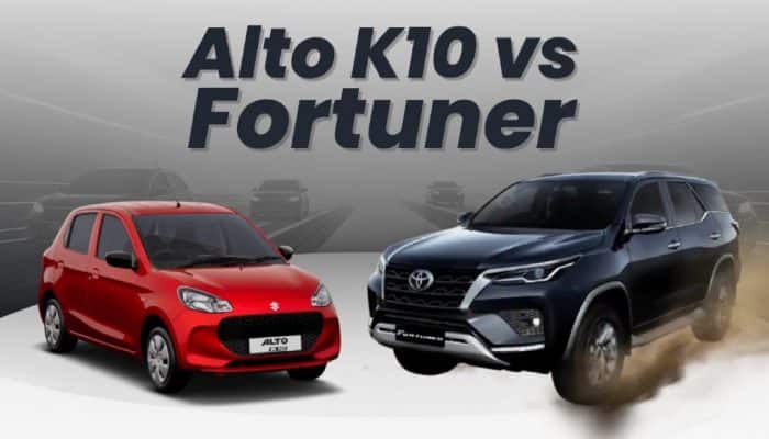 Alto K10 vs Fortuner: One gives 25 kmpl mileage, other has MONSTER power