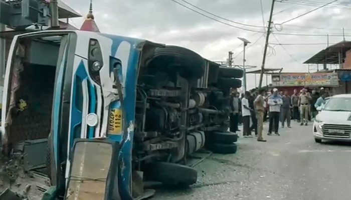 Uttarakhand: Char Dham bus overturns near Rishikesh, one injured