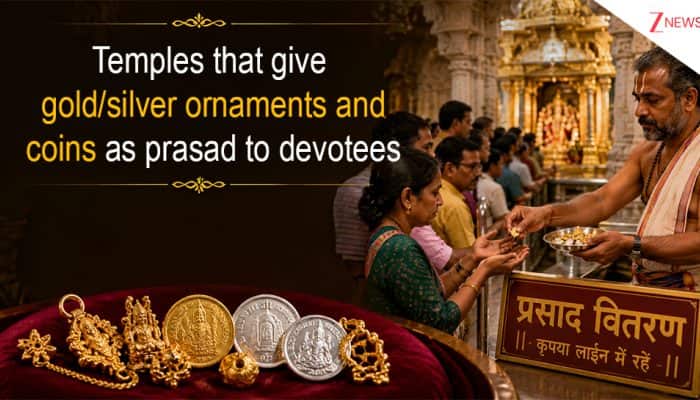 These temples in India give away gold/silver ornaments and coins as prasad