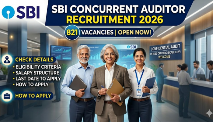 SBI Concurrent Auditor Recruitment 2026 Notification Out