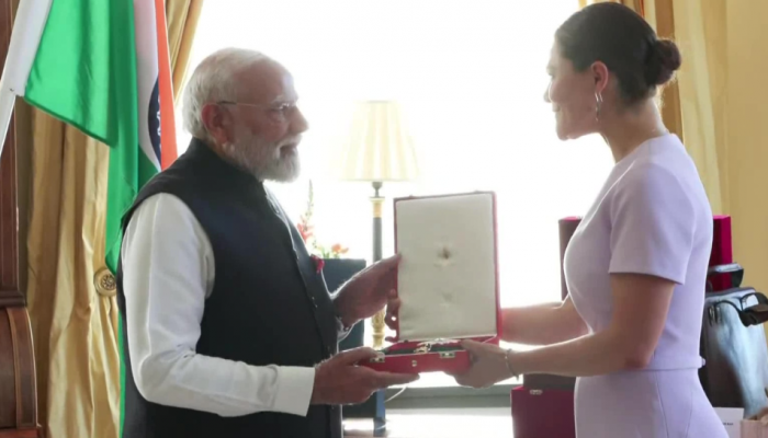 PM Modi conferred with Sweden’s Royal Order of Polar Star